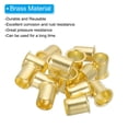 thumbnail image 3 of Brass Compression Insert, 15 Pcs 15mm OD x 12mm ID Tube Insert Tube Support Compression Fitting Assortment Kit for Water Oil Air Pipe, 3 of 6