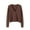 Brown, variant on Rutainlusire Womens Sweaters Cardigan Women's Casual Loose Long Sleeve Top Colorblock V-Neck Knitted Sweater Cardigan Jacket