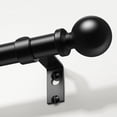 thumbnail image 1 of Barra de cortina Wolistsa negra ajustable de 91 a 213 cm, metal, 1 of 8