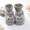 thumbnail image 7 of HUANBAI Winter Children Toddler Shoes Baby Boys And Girls Flat Socks Shoes Elastic Rope Non Warm Comfortable Cute Cartoon Cat 0-6 Months, 7 of 7