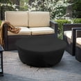 thumbnail image 7 of Covers & all Round Fire Pit Cover, Heavy Duty 18 Oz Waterproof UV & Weather Resistant for Patio Lawn Garden Backyard Outside, with Drawstrings (30"Diameter x 12"H, Black), 7 of 7