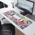 thumbnail image 2 of Long Mouse Pads for Desk,Pioneer Flower Floral Print Pattern Desk Mats on Top Of Desks, Desk Mouse Pad Extra Large with 3mm Non-Slip Base and Stitched Edge for Gaming,Office,Work,Home 31.5"x11.8", 2 of 6