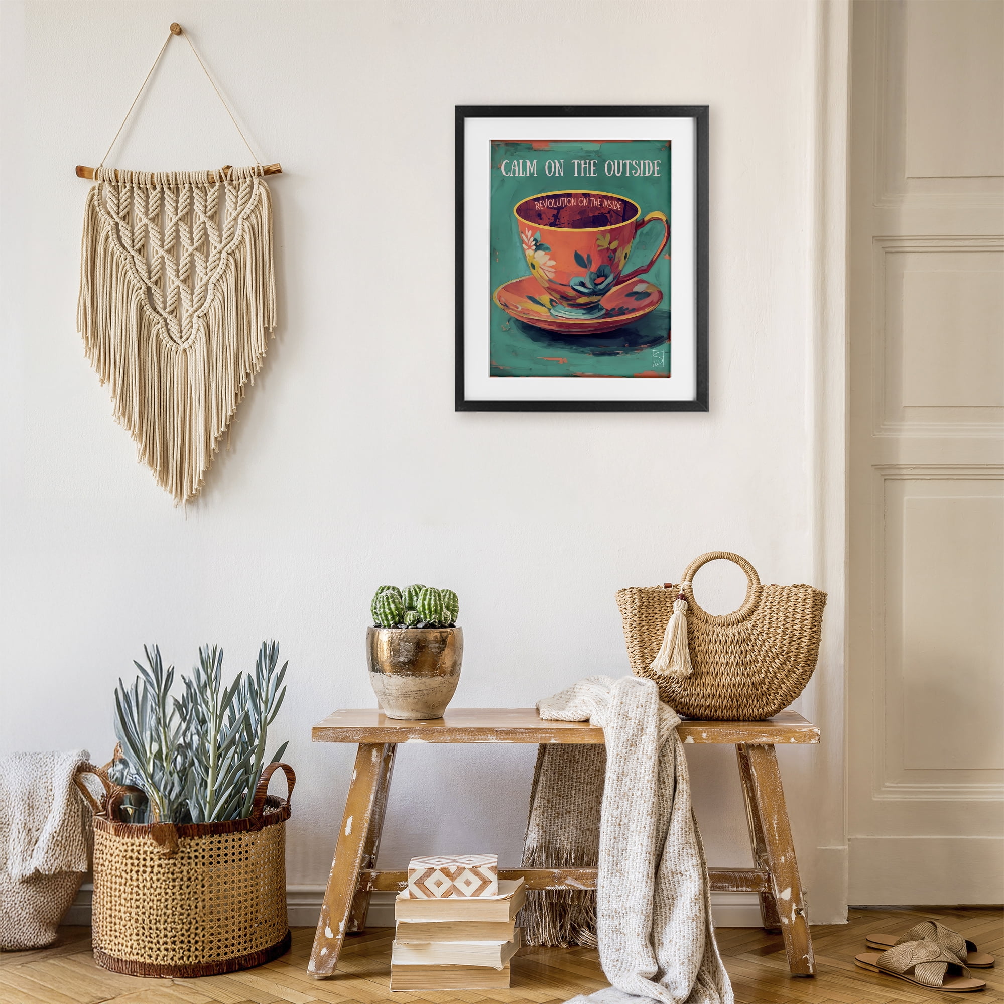 Stupell Industries Revolution On The Inside Black Framed Print Under Glass, design by Sara Culpepper