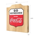 thumbnail image 2 of Coca-Cola Go Refreshed Dart Board Cabinet Set with 6 Steel Tip Darts, 2 of 7
