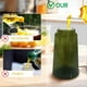 thumbnail image 4 of Dispensador de aceite de oliva de vidrio para cocina, botella dispensadora de aceite 2 en 1 y pulverizador de aceite para cocinar, tapa abatible automática, 18 oz (bloqueo leve), 4 of 5