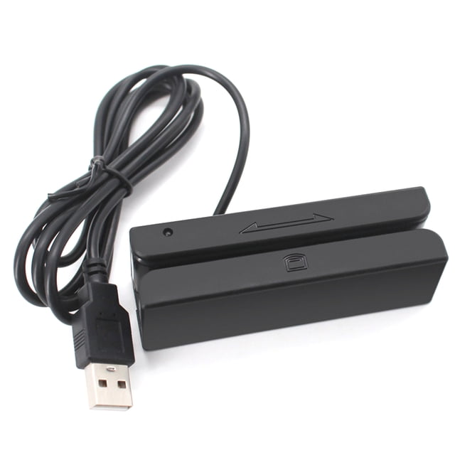 Yeacher Full 3-Track USB Magnetic Strip Card Reader Plug And Play Green Indicator Light with Buzzer Beep Bidirectional Reading POS Machine