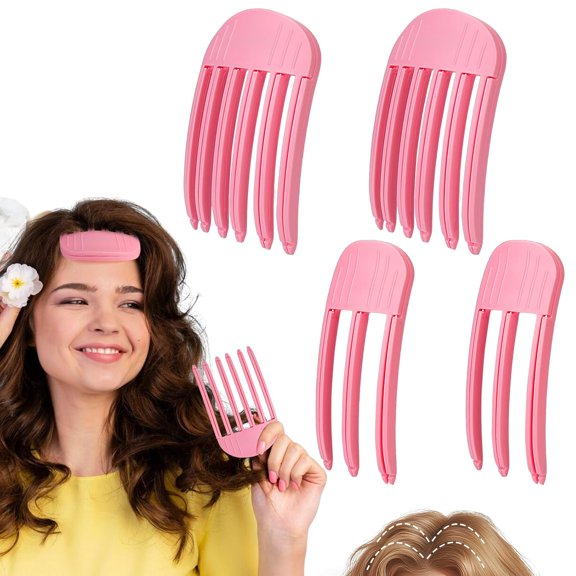 4PCS Wind Shaping Styling Comb for Fluffy Bangs, Hair Volume Clip for Roots, Hair Volumizer Styling Tools Hair Lifting Essential for Woman Man Hairdresse