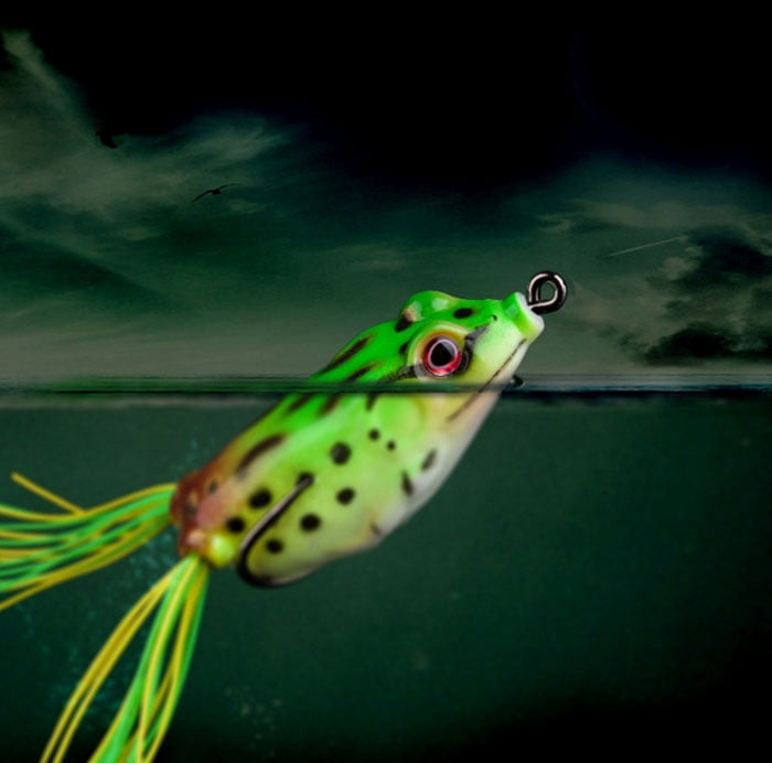 20Pcs Rubber Frog Fishing Lures Topwater Bait Hooks 5.5cm/2.1'' With individual Box