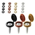 thumbnail image 3 of 100 Pcs Fixing Hinged Plastic Screw Cover Button Nuts Bolts Decorative Hardware, 3 of 7