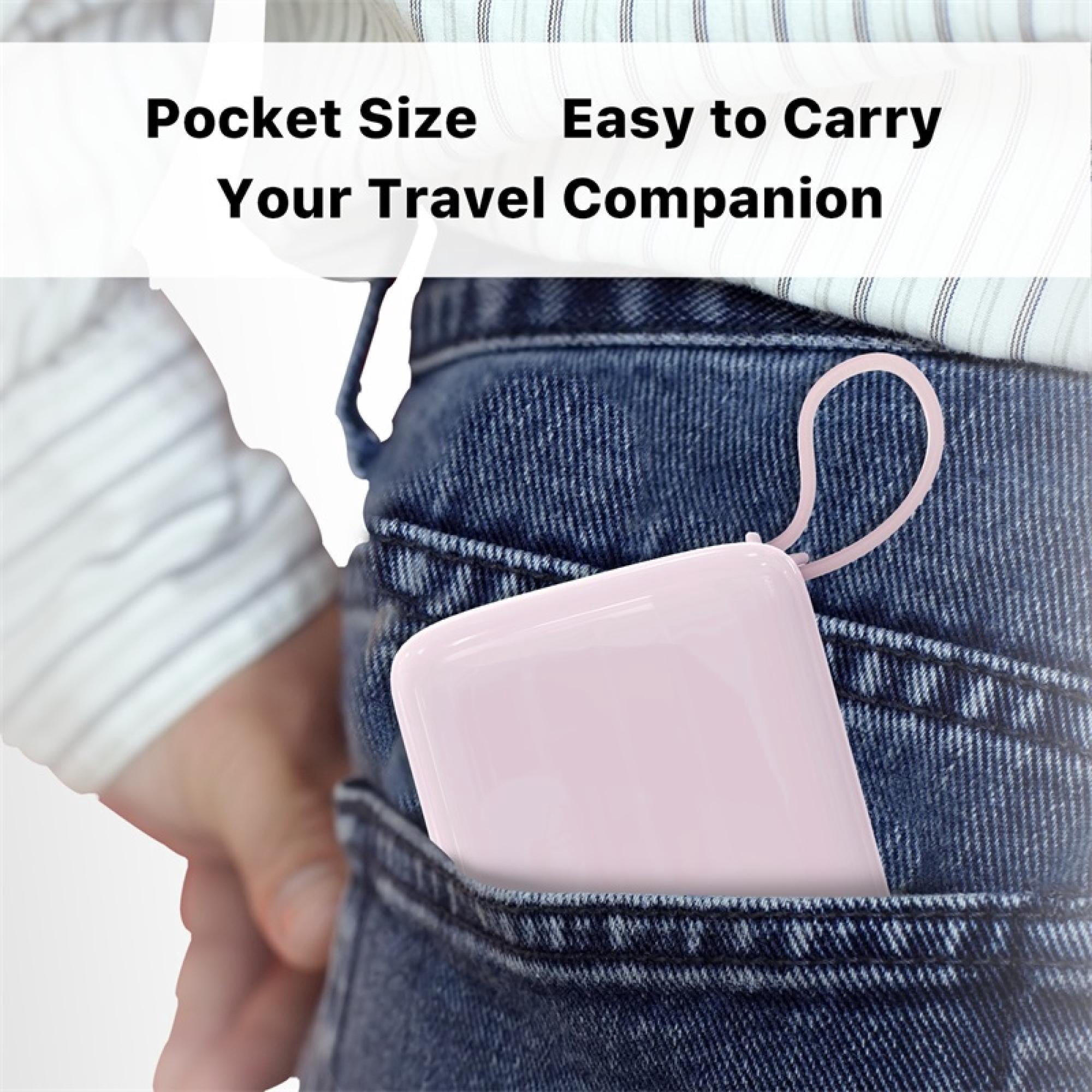 2-Pack 10,000 mAh Portable Power Banks with Built-In USB‑C Cable – Dual Device Charging, Compact Design Combo