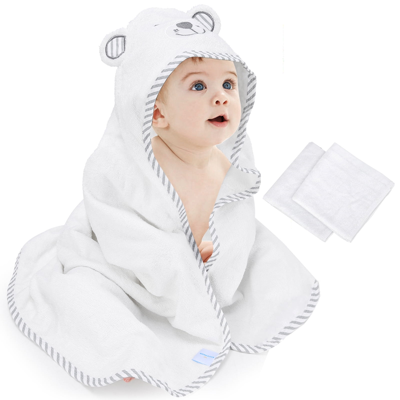 Baby Bath Towel Gift Set Animal Hooded Baby Towel Organic Bamboo