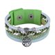 thumbnail image 1 of Pulsera tejida con colgante hueco de múltiples capas para mujer, accesorio, brazalete con botón a presión (verde), 1 of 3