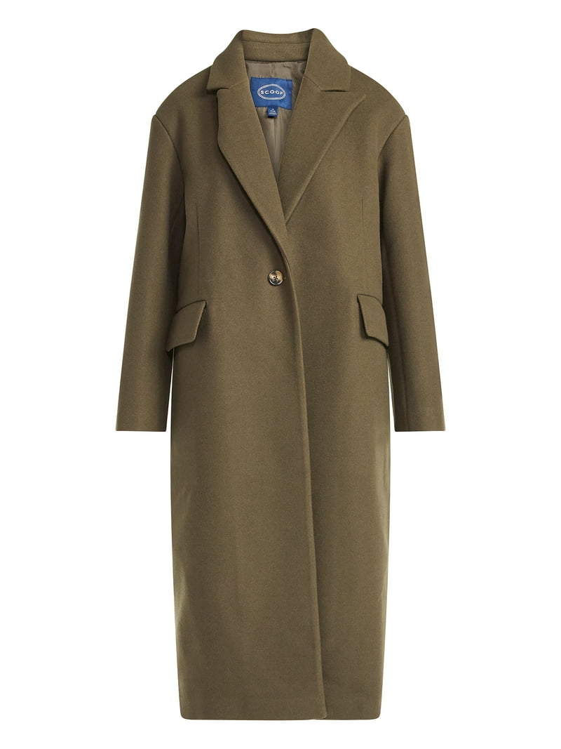 Scoop Women's and Women's Plus Oversized Faux Wool Coat Scoop Women's and Women's Plus Oversized Faux Wool Coat