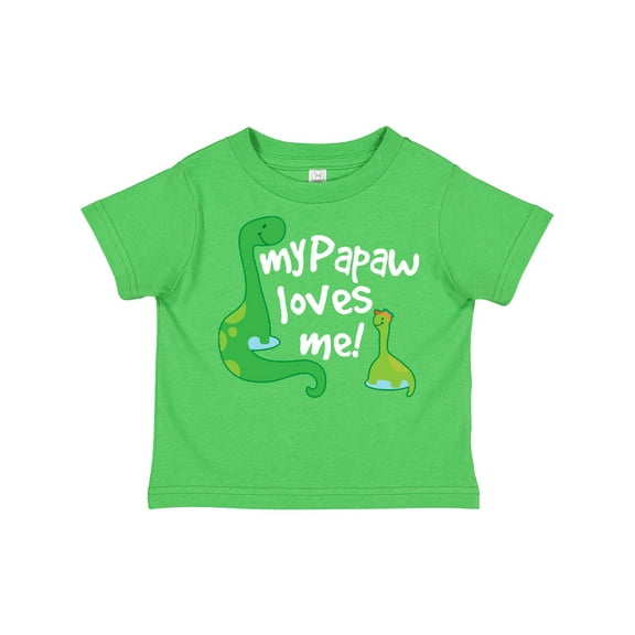Inktastic My Papaw Grandpa Loves Me Dinosaur Boys Toddler T-Shirt