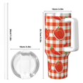 thumbnail image 4 of Disketp Tomatoes And Chili for 40 OZ Stainless Steel with Handle Lid Straw for Women Men Birthday Presents, 4 of 8