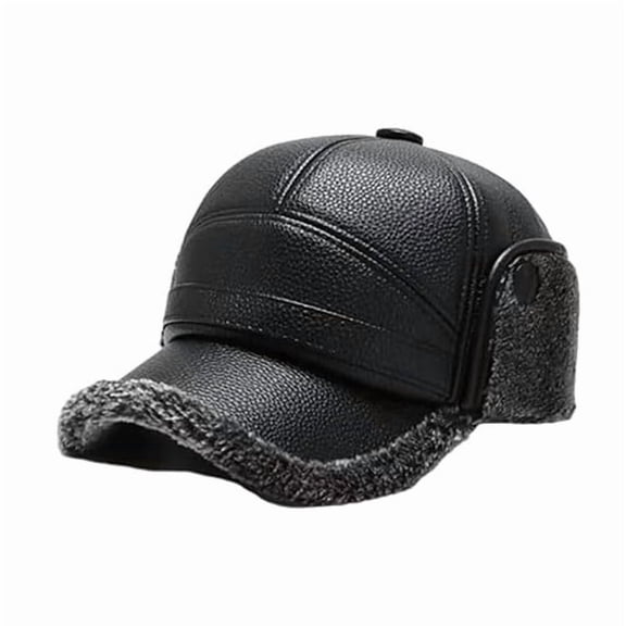 Specollect 2 Pcs Men's Winter Hat with Ear Flaps and Visor for Cold Weather Windproof Warm Cap for Outdoor Activities