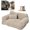 beige, variant on Plush Calming Pet Sofa Bed, 6 Sizes Dog Cat Pet Bed Couch Beds for Small Medium Large Dogs Cats, Removable and Washable, Fluffy Pet Sofa Couch Non-Slip Bottom Suitable for All Seasons (black, S)