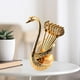 thumbnail image 5 of Juego de vajilla de acero inoxidable con base de cisne decorativa y 6 cucharas para café. 122 cm, 5 of 7