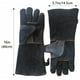 thumbnail image 5 of Guantes resistentes al calor, cuero duradero para cocinar al aire libre, entornos de altas temperaturas, guantes extra largos con forro polar de cuero de gamuza, manejo cómodo para estufa de leña,, 5 of 8