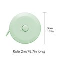 thumbnail image 2 of 6.56 Ft Retractable Measuring Tape Body Measurement Tool Portable Sewing Tape Measure Double Sided Metric Ruler Soft Tape Measure Green, 2 of 5