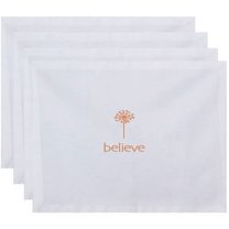 Simply Daisy 18" x 14" Make a Wish Word Print Placemats, Set of 4