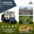 thumbnail image 4 of NEH 2 Person Golf Cart Enclosure 55" Short Roof, 600D Portable Transparent Driving Golf Cart Cover Storage, Golf Cart Accessories, Compatible with EZGO TXT/RXV, Yamaha, Club Car DS Precedent, 4 of 7