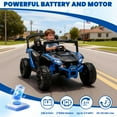 thumbnail image 4 of iRerts 24V Powered Ride on Toys, Kids Ride on Car UTV with Remote Control, Bluetooth, Music, LED Light, USB/AUX Port, 4 Wheels suspension, Electric Cars for Kids Boys Girls Ages 3-5 Gifts, Blue, 4 of 9