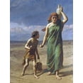 thumbnail image 2 of Goodall, Frederick 19x24 White Modern Wood Framed Museum Art Print Titled - Hagar and Ishmael, 2 of 4