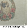 thumbnail image 5 of Pekingese Christmas Flowers Glass Cutting Board 12 in x 15 in, 5 of 5