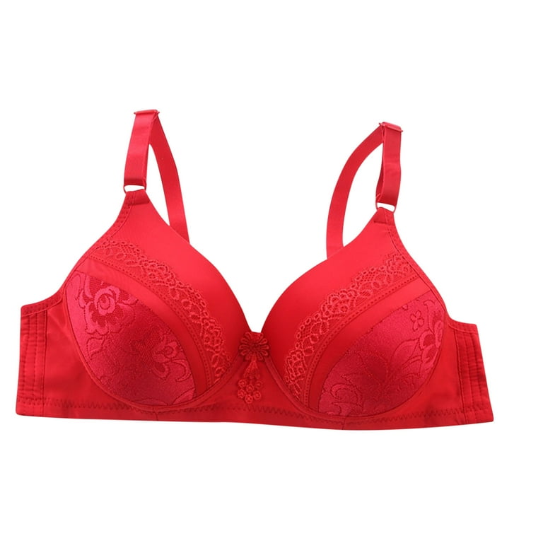 Lopecy-Sta Woman Sexy Ladies Bra without Steel Rings Sexy Vest Large  Lingerie Bras Everyday Bra Deals Clearance Bras for Women Push Up Bras for  Women Red 