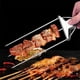 thumbnail image 4 of Brochetas de parrilla de 3 vías,Brochetas de acero inoxidable semiatuo para el hogar con barra de empuje,Brochetas de metal reutilizables para asar, 4 of 5
