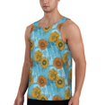 thumbnail image 2 of KLL Sunflowers Print Men's Muscle Gym Workout Stringer Tank Tops Bodybuilding Fitness T-Shirts Tank Tops Men-XX-Large, 2 of 7