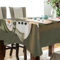 thumbnail image 5 of Yayeee Tablecloths 60" x 120" Rectangle Wrinkle Resistant Party Table Cover, Cute Snowmen, 5 of 8