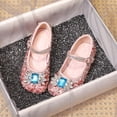 thumbnail image 1 of Zapatos de princesa para niñas, zapatos de cristal para niñas, primavera y otoño, elegantes, de suela suave, pequeños zapatos de cuero para niñas, 1 of 2