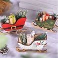 thumbnail image 7 of Wooden Sled Ornament for Christmas Tree Decorations, Handcrafted Rustic Mini Sled Christmas Ornaments with Rope for Hanging, Farmhouse Xmas Decor for Home Fireplace Mantle Party Gift Decorations, 7 of 7