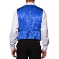 thumbnail image 3 of CHALECO BRILLANTE DE LENTEJUELAS INSPIRADOR CHIC PARA HOMBRE, SIN MANGAS, V-CUELLO, TRAJE DE FIESTA, TAMAÑO L AZUL, 3 of 5