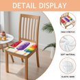 thumbnail image 2 of Summer Popsicles Seat Covers for Dining Room Chairs Set Of 4,Stretch Printed Washable Chair Seat Cover with Elastic Ties and Button,Removable Waterproof Couch Cushion Covers, 2 of 6