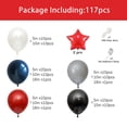 thumbnail image 2 of Beyondtrade 117pcs Blue Black Red Balloons Garland Arch Kit for Birthday Party Backdrop Decoration, 2 of 8