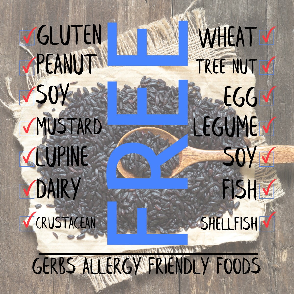 Wild Black Rice by Gerbs - 2 LBS - Top 14 Food Allergen Free & NON GMO - Product of Canada