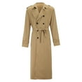 thumbnail image 5 of ZXLBBD Men's Fall Winter Warm Long Trench Coat Double Coats with Belt Fashion Jacket Casual Outdoor Comfort Daily Wear, 5 of 9