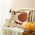 thumbnail image 3 of Upgraded Fall Pillow Covers 18"x18",Fall Decorations Autumn Pumpkin Throw Pillow Cases Soft Plush Faux Fur Wool Couch Cushion Case for Chair Sofa Bedroom Living Room Home Decor C, 3 of 6
