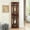 Cherry, variant on Miniyam Curio Display Cabinet with Lights, Glass Doors, Adjustable Shelves, Walnut