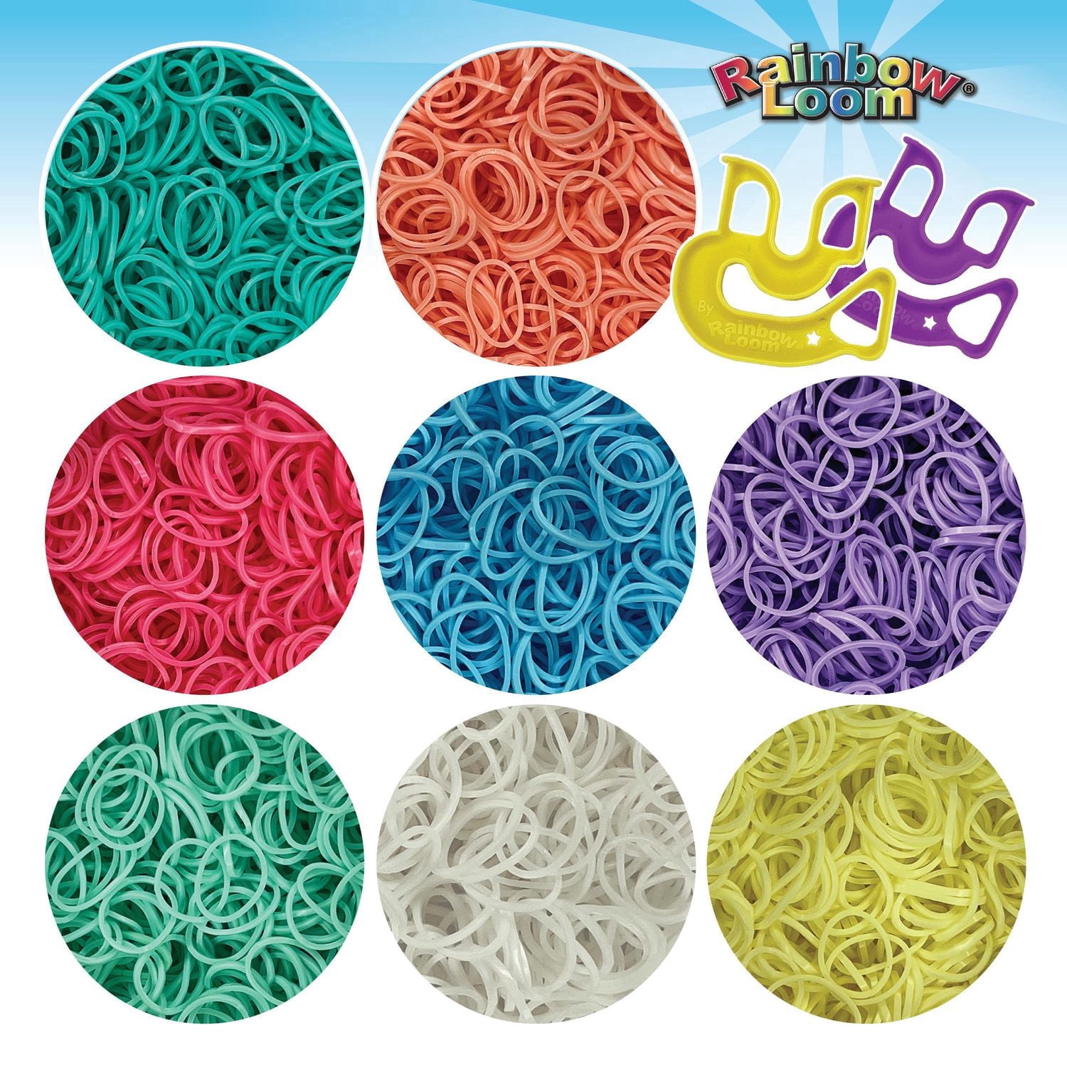 Boîte à trésor Rainbow Loom Pastel