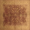 thumbnail image 1 of Ahgly Company Indoor Square Oriental Brown Industrial Area Rugs, 4' Square, 1 of 4