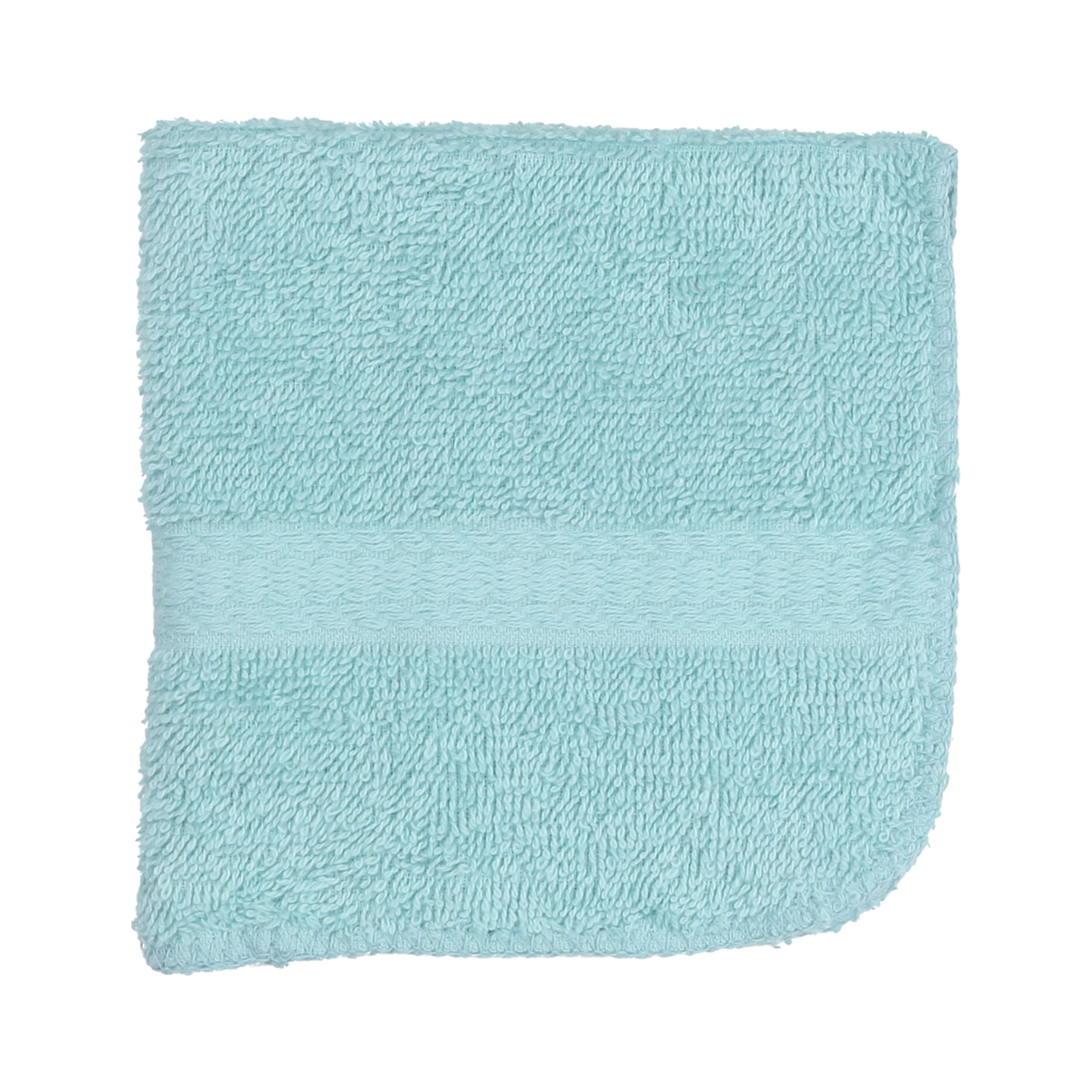 MAINSTAYS BASIC SOLID WASH CLOTH AQUA