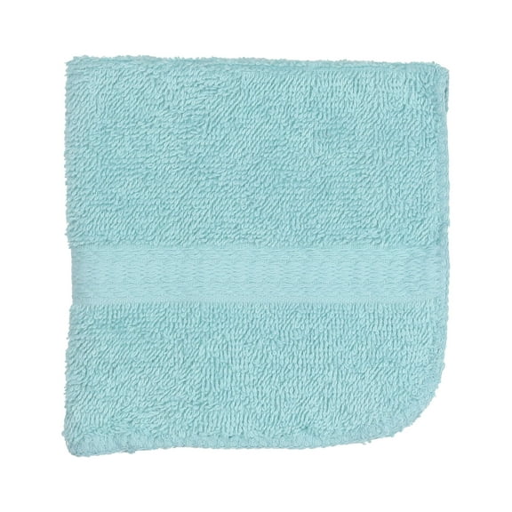 Mainstays Basic Washcloth, Soft 100% Cotton and Highly Absorbent Washcloth, Aqua