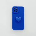 thumbnail image 3 of Funda ZHAOCHENG Compatible con iPhone 13 Pro Max Corazón de Amor 3D Anticaídas Azul, 3 of 5