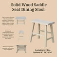 thumbnail image 3 of International Concepts 18-in Wood Saddle Stool, Unfinished, 3 of 5