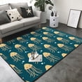 thumbnail image 3 of Area Rugs For Living Room Decor - Cute Yellow Jellyfish Soft Anti Slip Throw Washable Rugs 5x7 For Bedroom, Indoor Carpet For Bedroom Living Room 80x58In, 3 of 7