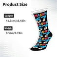 thumbnail image 6 of PuSpu 67 Funny Christmas Polyester, Spandex Socks, Festive Holiday Long Socks for Adults, Multicolor, 6 of 6